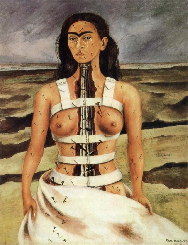 Frida Kahlo Cracked Spine oil painting image